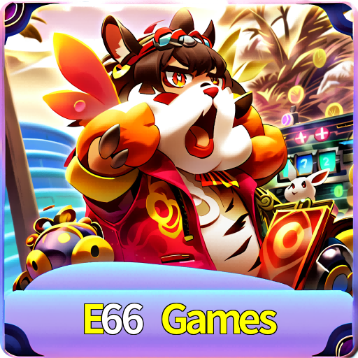 Imagem promocional da E66 Games mostrando a plataforma e suas vantagens